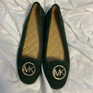 Micheal Kors Hunter green suede loafer. Never worn. New without tags or box.